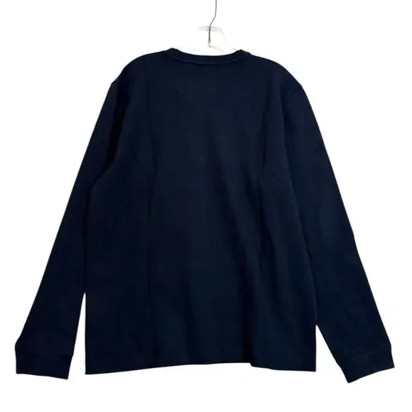 Theory Jocelin LS Double Piqué Crewneck Top Baltic Navy Men’s XL New With Tags - Picture 9 of 10